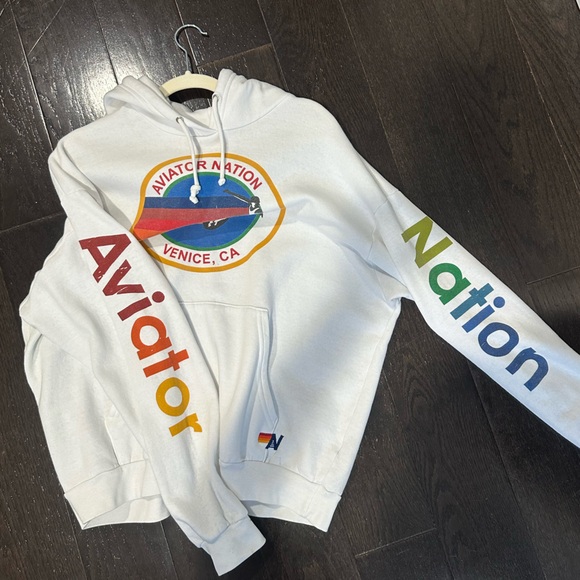AVIATOR NATION RELAXED PULLOVER HOODIE - WHITE
Size S - Picture 7 of 10